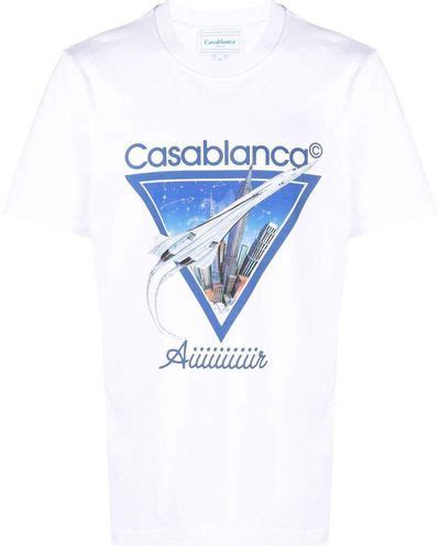 blue and white casablanca shirt